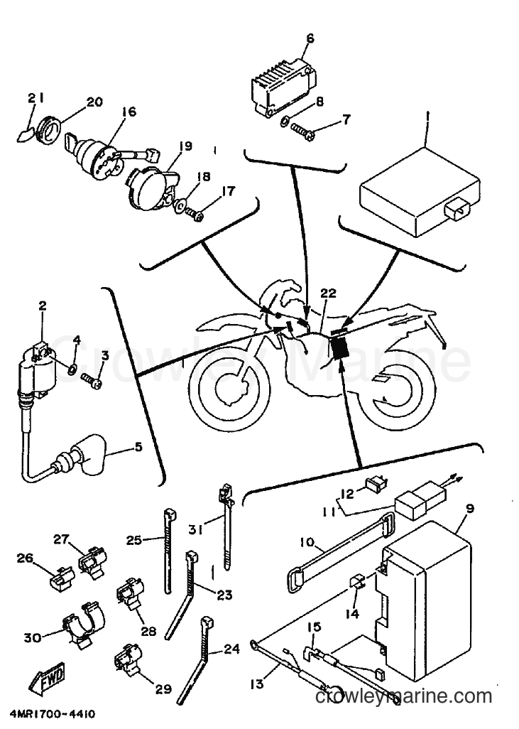 1994 Dirt Bike TT250R - TT250R (4MR1) [010] - ELECTRICAL 1