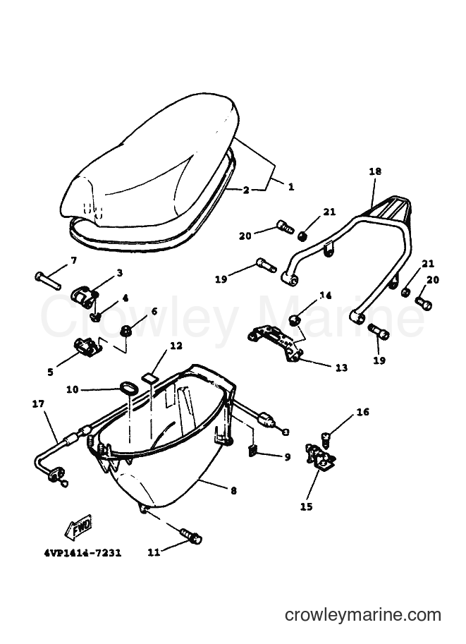 1999 Scooter YW100 - YW100 (4VPH) [010] - SEAT & CARRIER