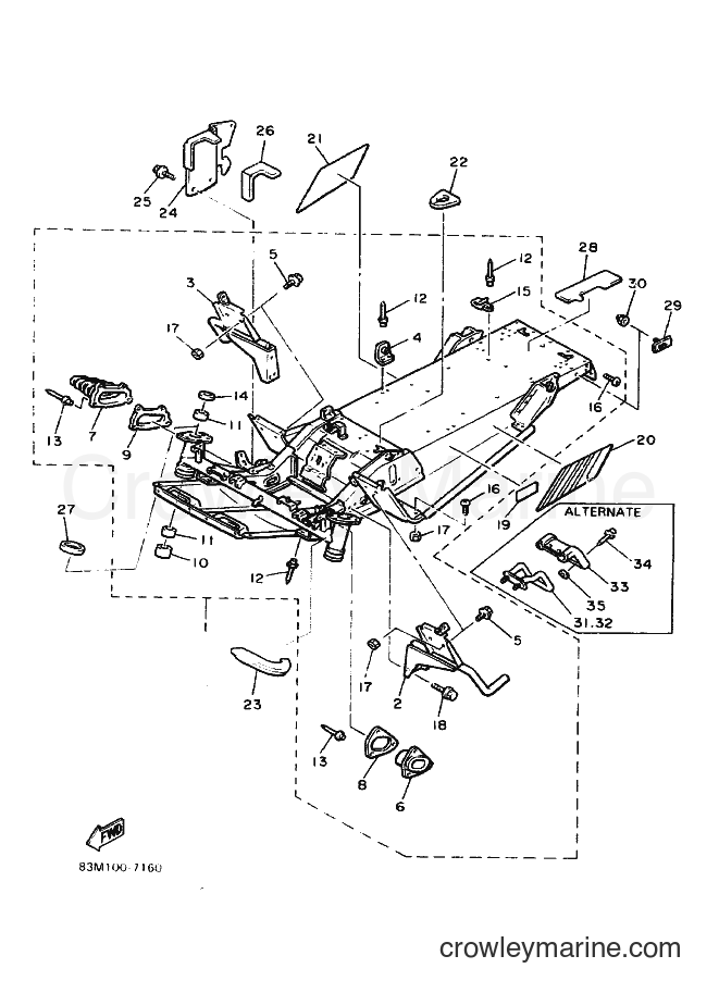 Yamaha Motors CF300N (86E1) [010] - FRAME
