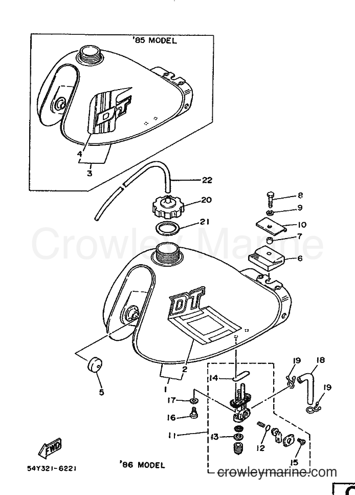 1986 Scooter DT50 - DT50 (54Y) [999] - FUEL TANK