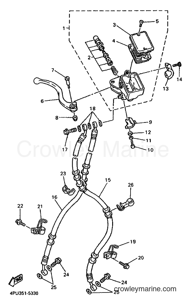 Yamaha Motors XJR1200 (4PU3) [040] - FRONT MASTER CYLINDER