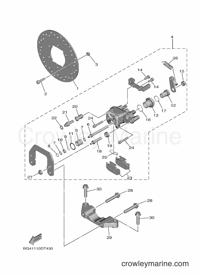 2019 ATV YXE850EN - YXE850EN (B8K4) [010] - REAR BRAKE CALIPER 2
