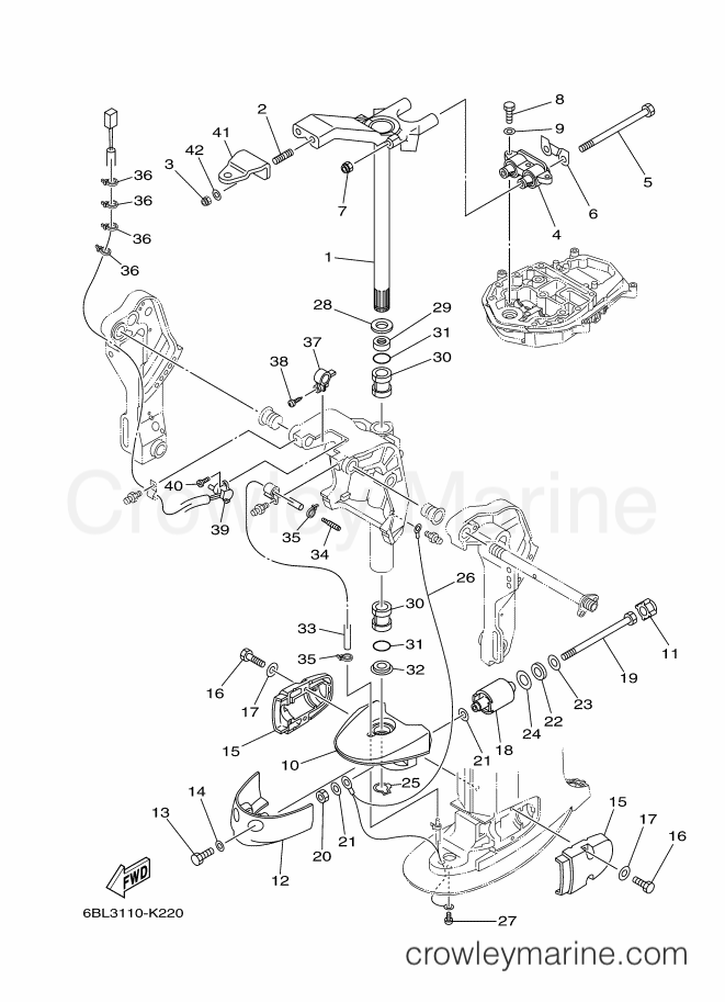 Yamaha Motors T25LA-2011 (6BL3) [030] - BRACKET 2