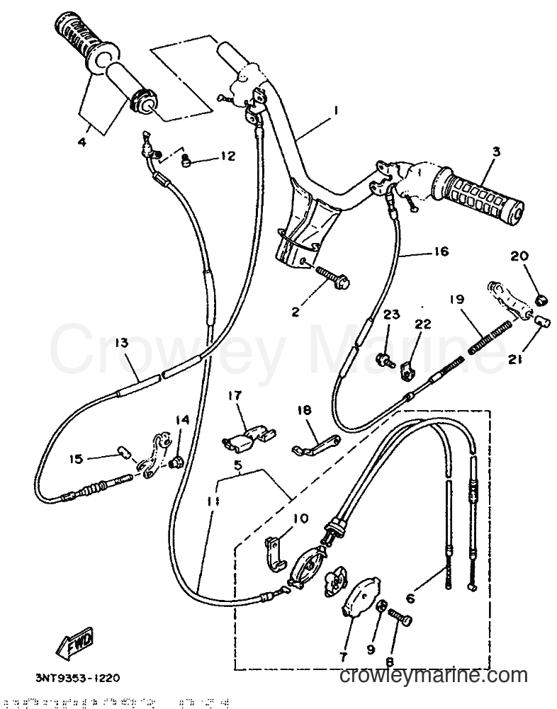 Yamaha Motors CT50S (3NT7) [999] - STEERING HANDLE & CABLE