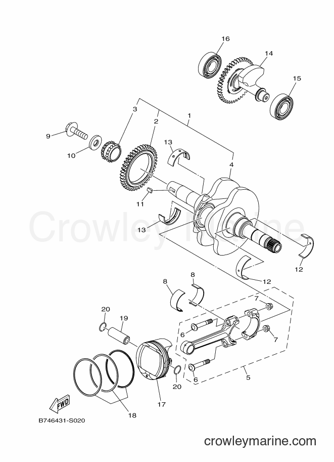 2017 Street Bike CZD300-A - CZD300-A (B746) [010] - CRANKSHAFT & PISTON