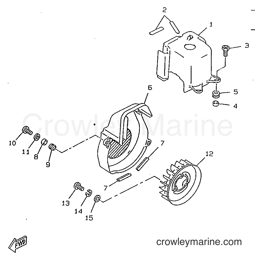 1998 Scooter CW50RSX - CW50RSX (5CD3) [010] - AIR SHROUD & FAN