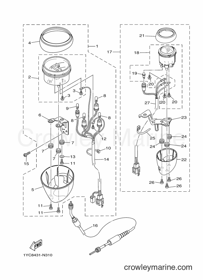 2015 Scooter AF115F - AF115F (1YC9) [010] - METER