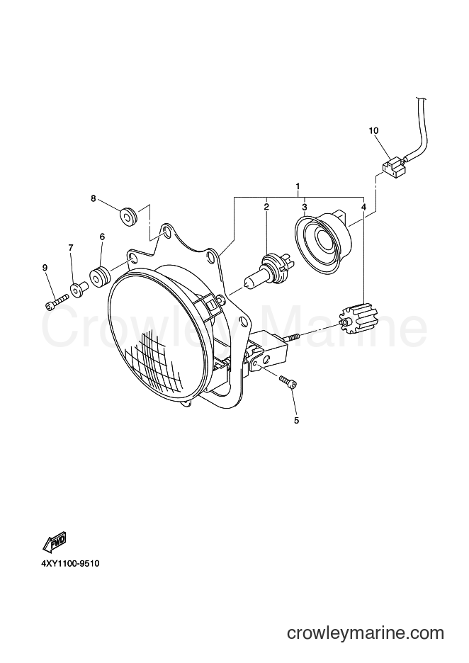 Yamaha Motors XVZ13TF (2C9C) [010] - HEADLIGHT