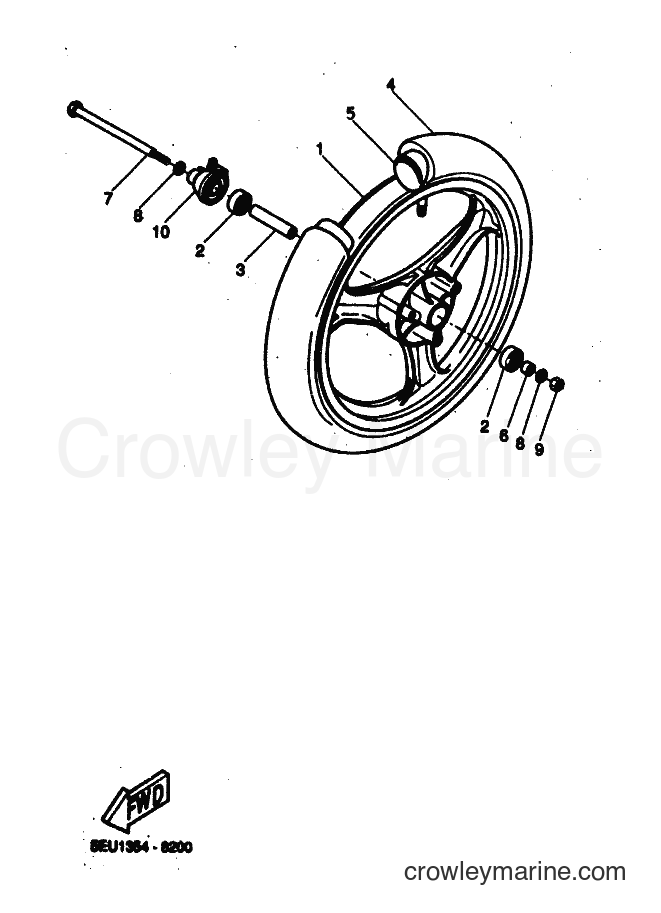 Yamaha Motors YH50 (5UB3) [080] - FRONT WHEEL