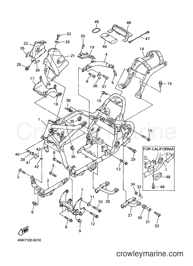 Yamaha Motors XVZ13A (4NKF) [010] - FRAME
