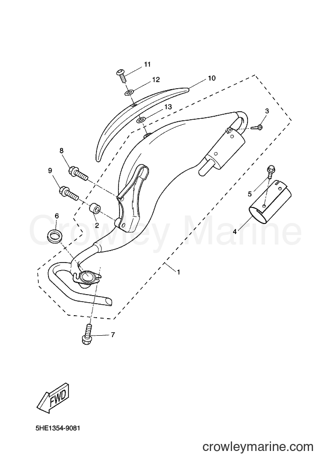 2001 Scooter YQ50L - YQ50L (5PU5) [010] - EXHAUST