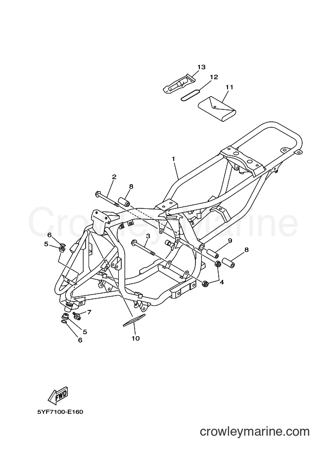 Yamaha Motors YFM50 (5YFB) [010] - FRAME