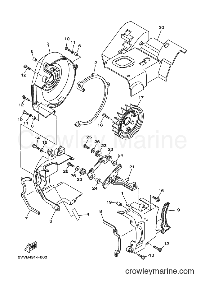 2009 Scooter AL115S - AL115S (5VVD) [010] - AIR SHROUD & FAN