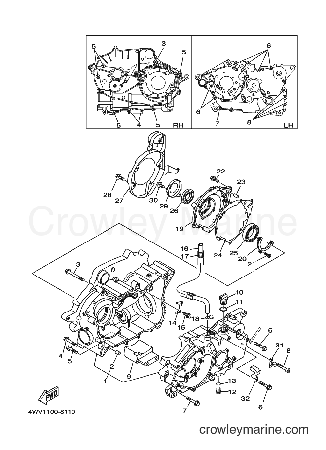 1998 ATV YFM600FWA - YFM600FWA (4WV2) [010] - CRANKCASE