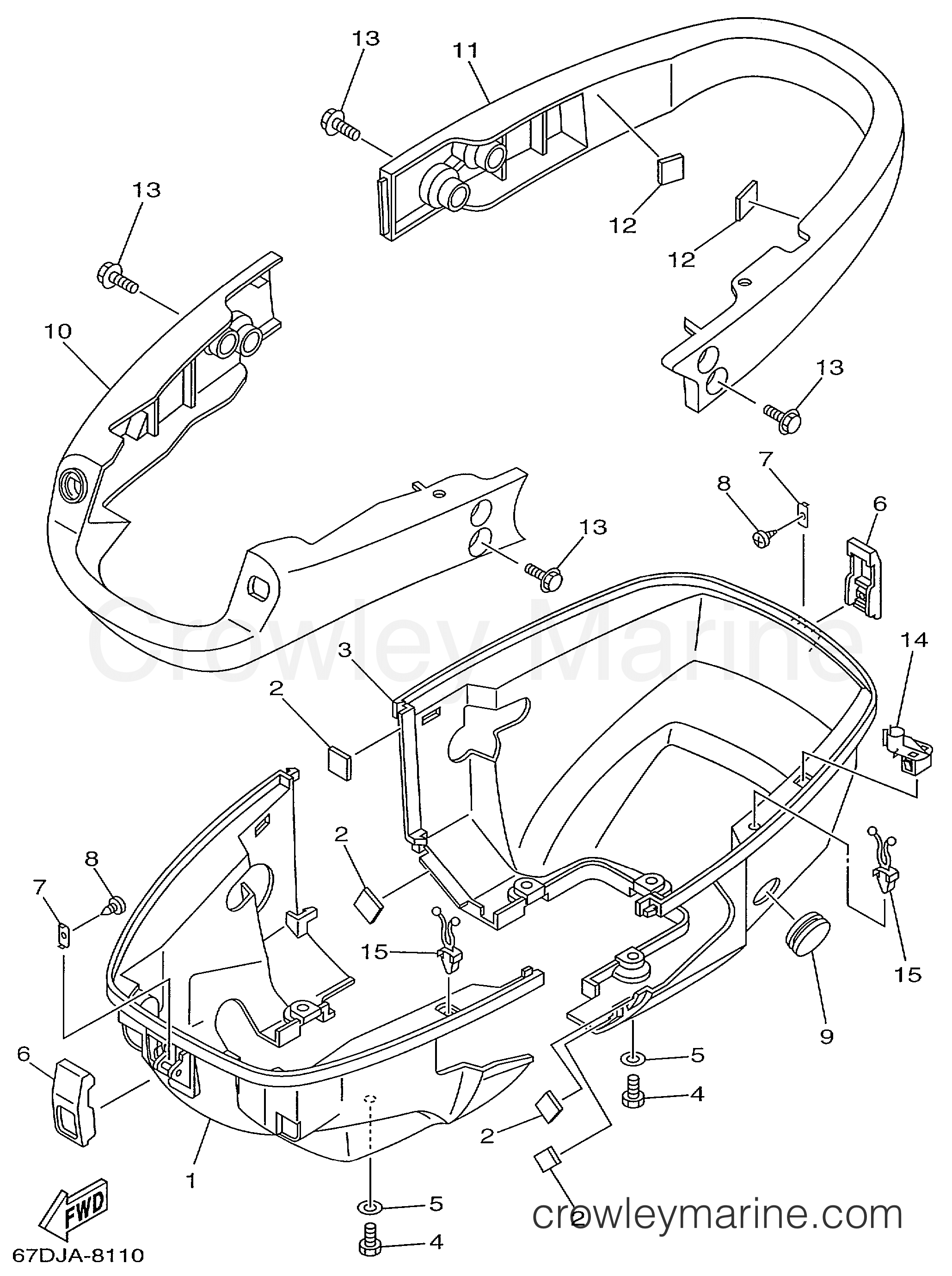 Yamaha Motors F4MSHX - BOTTOM COWLING