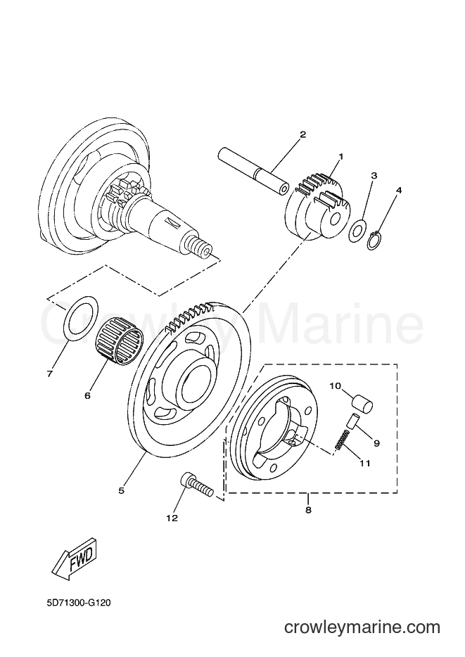 2015 Sport Bike MT125A - MT125A (5D7D) [080] - STARTER CLUTCH