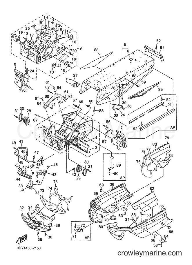 Yamaha Motors VX700DX (8DY4) [020] - FRAME