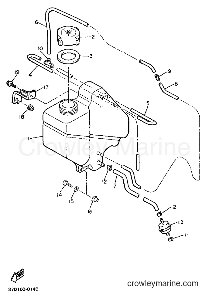 1991 Snowmobile CS340E - CS340E (88E1) [020] - OIL TANK