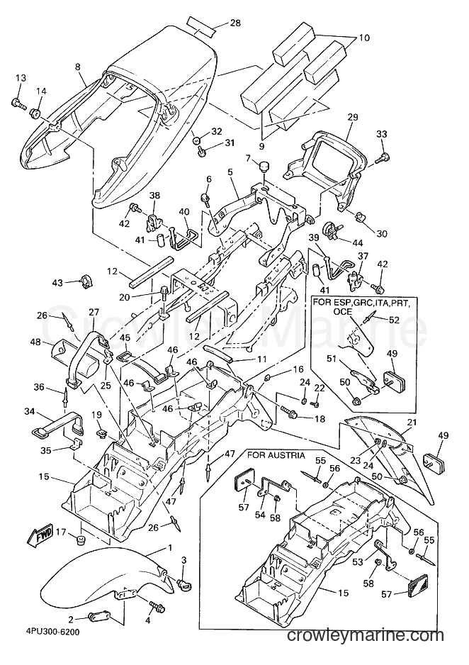 1996 Street Bike XJR1200 - XJR1200 (4PU3) [070] - FENDER