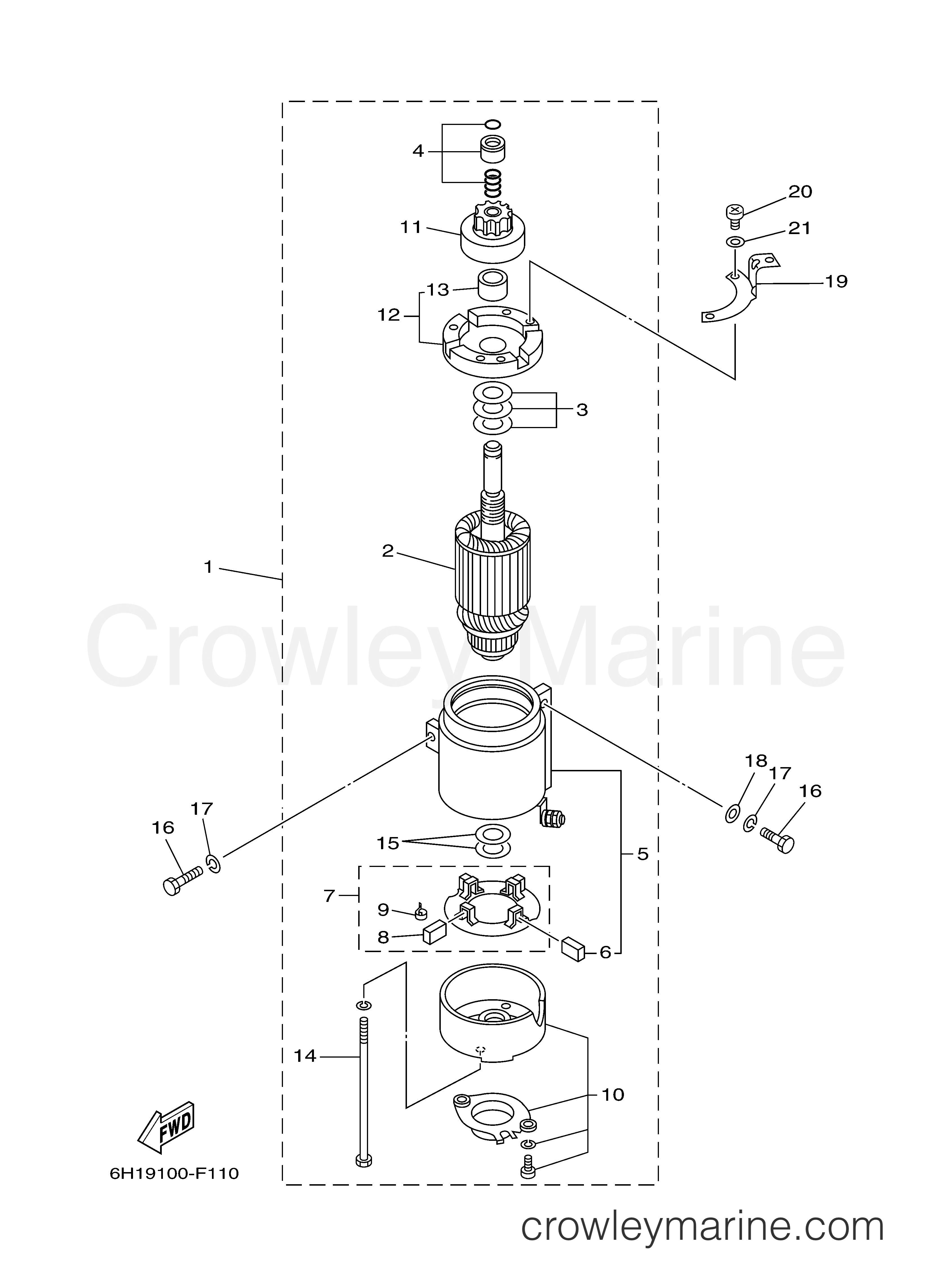 Yamaha Motors 90TLR - STARTING MOTOR
