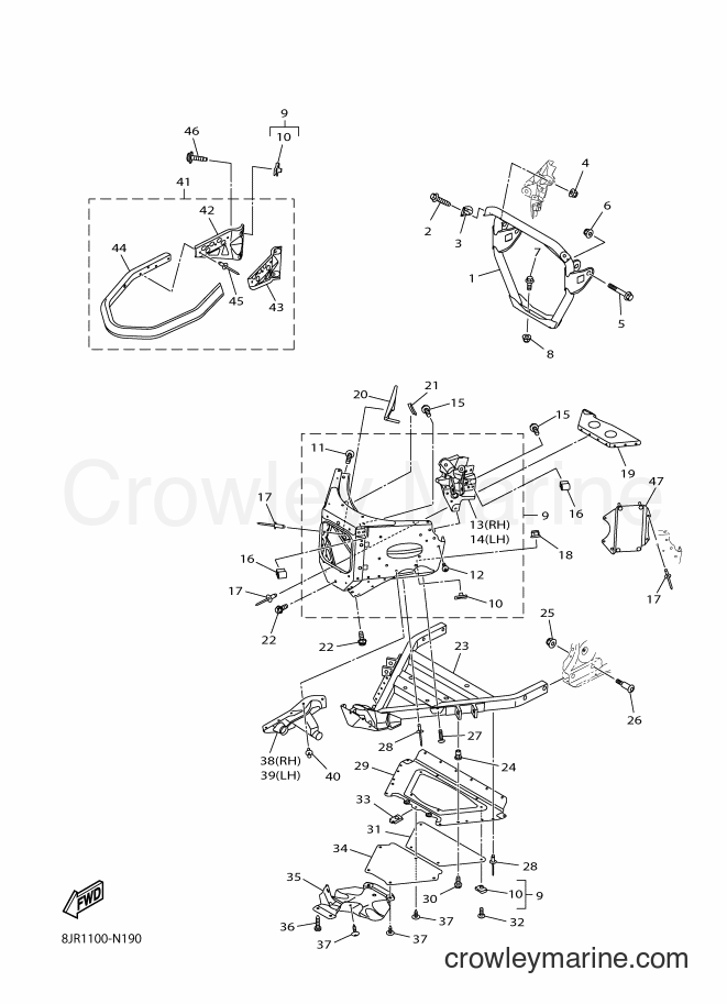 2014 Snowmobile SRV10XS - SRV10XS (8JR1) [010] - FRAME 1