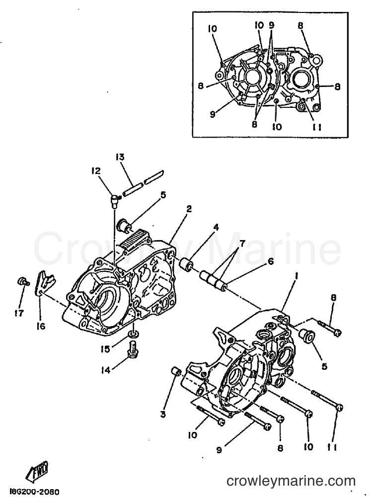 1992 Dirt Bike DT175 - DT175 (3FJ5) [010] - CRANKCASE