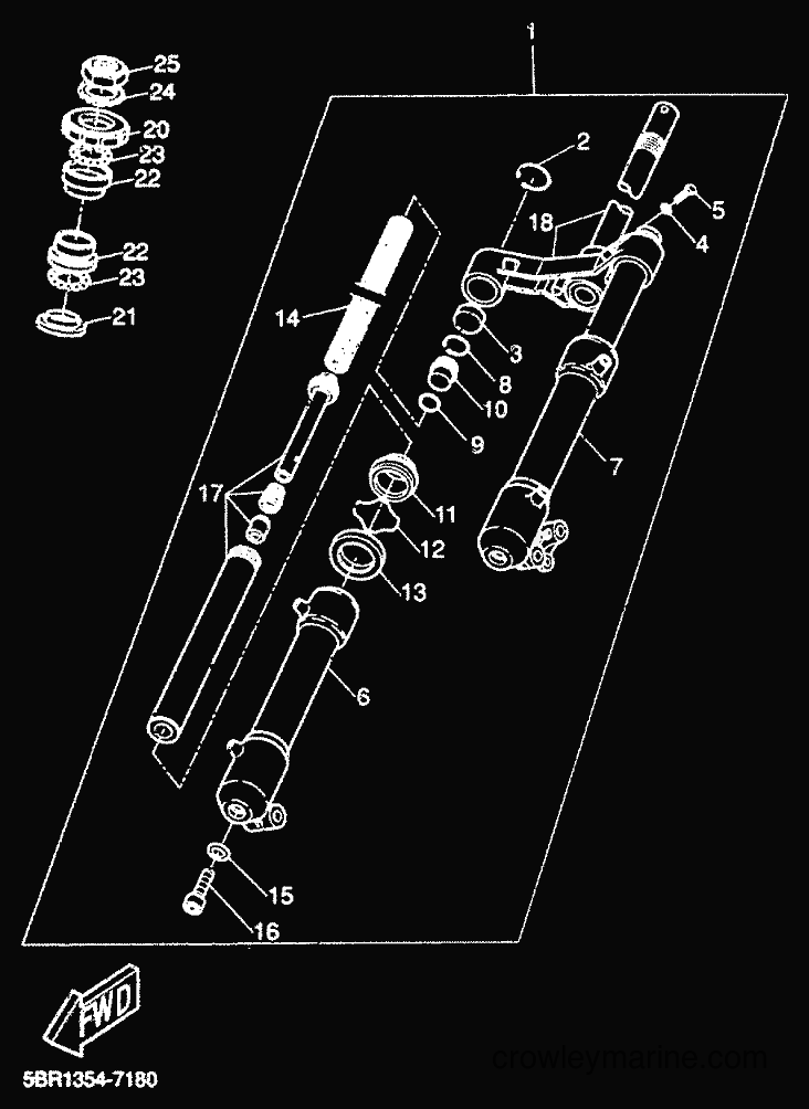 1999 Scooter YQ50L - YQ50L (5KF3) [010] - FRONT FORK