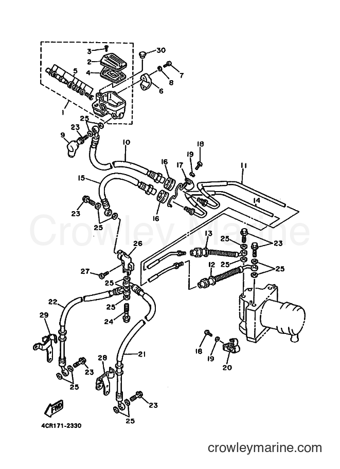 1991 Sport Bike FJ1200AD - FJ1200AD (4CR3) [010] - FRONT MASTER CYLINDER