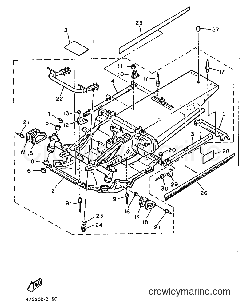 1990 Snowmobile PX480P - PX480P (87G1) [999] - FRAME