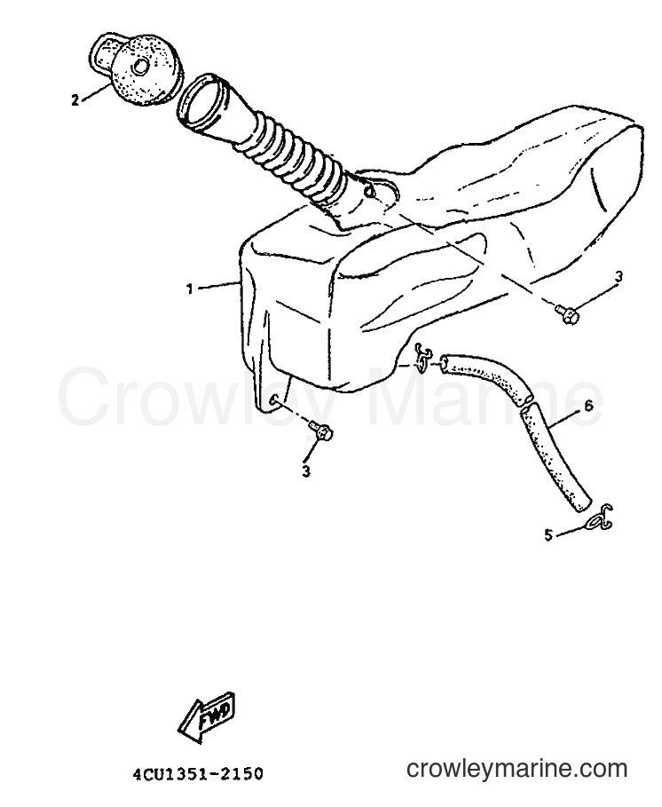 1995 Scooter YE50 - YE50 (4LN3) [999] - OIL TANK