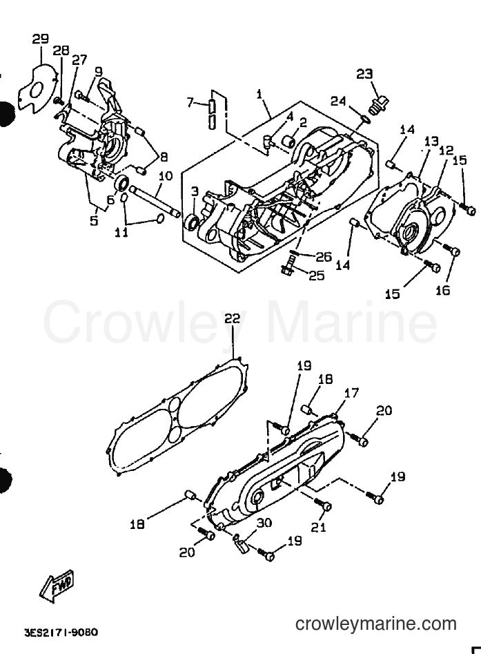 Yamaha Motors CW50 (3ES2) [010] - CRANKCASE