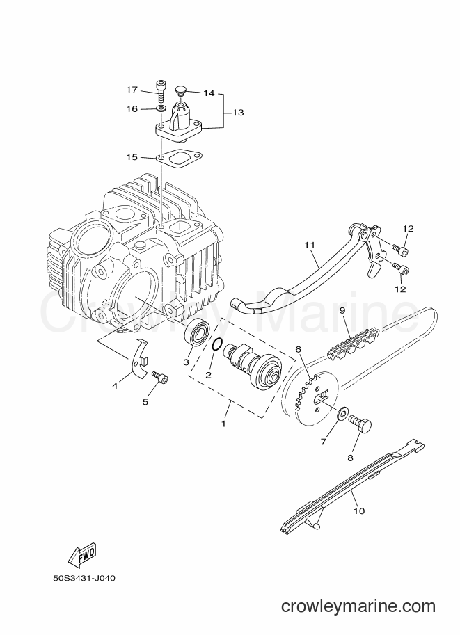 2012 Scooter T110LS - T110LS (50S5) [010] - CAMSHAFT & CHAIN