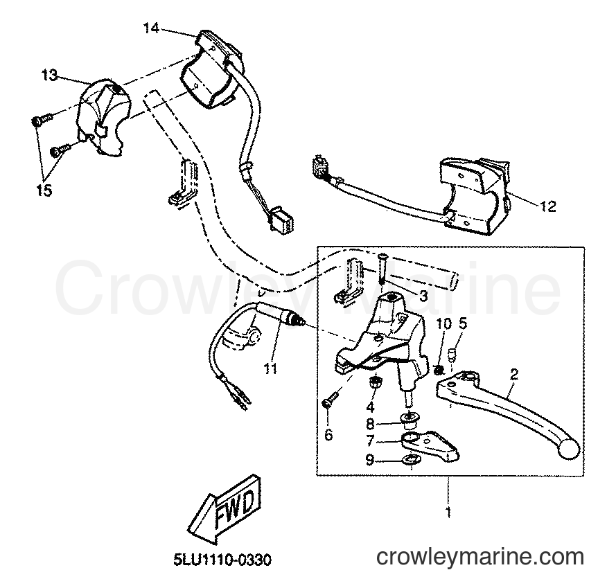 Yamaha Motors CW50 (5MS1) [010] - HANDLE SWITCH & LEVER