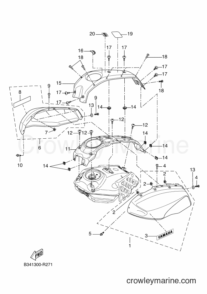 2016 Sport Bike XSR700 - XSR700 (B341) [070] - FUEL TANK 2