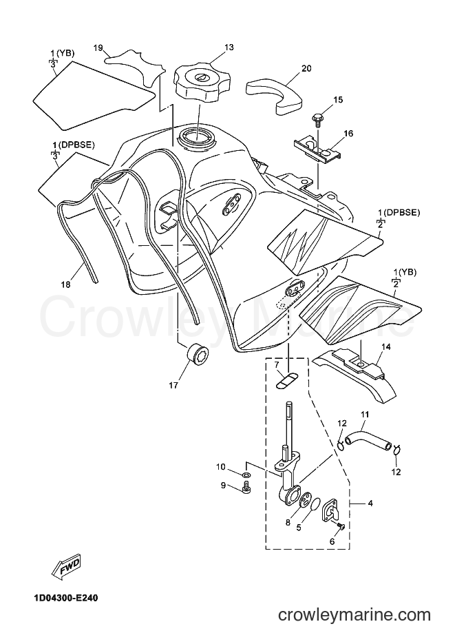 Yamaha Motors DT125RE (1D04) [010] - FUEL TANK