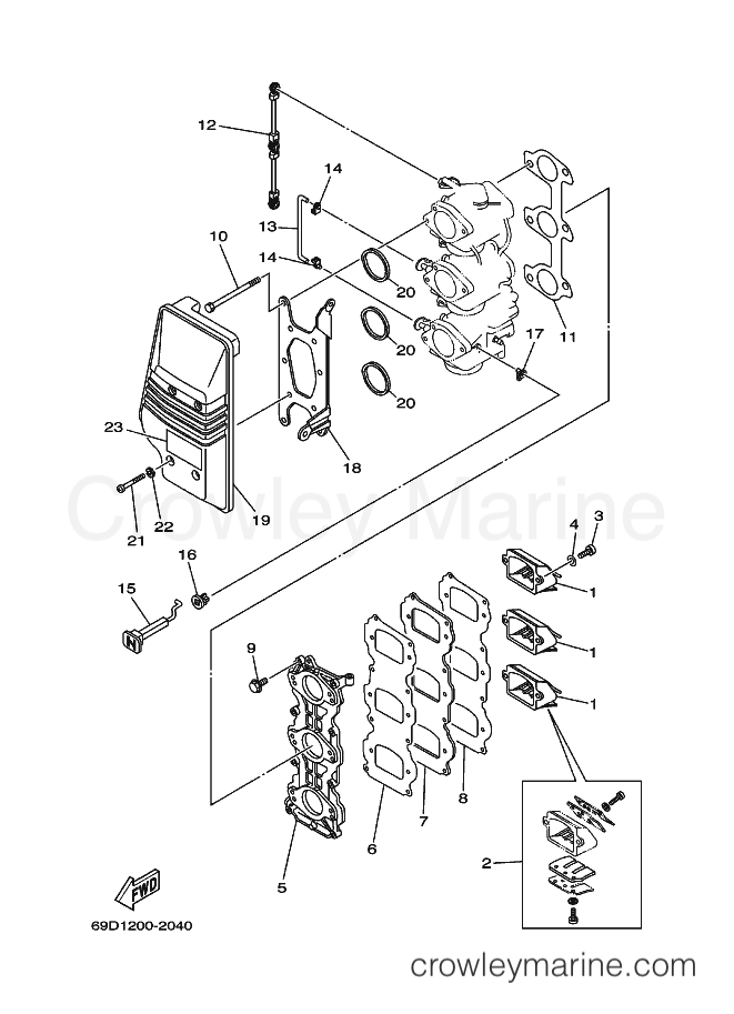 Yamaha Motors E60ELHB (69D2) [030] - INTAKE