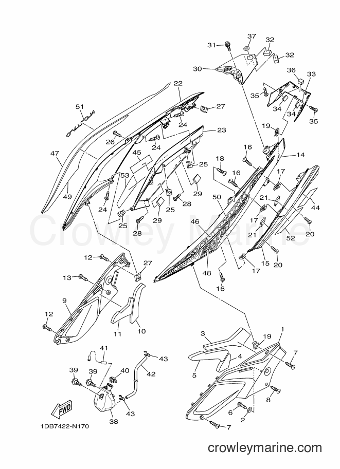2014 Scooter AT125FC - AT125FC (1DB8) [010] - SIDE COVER
