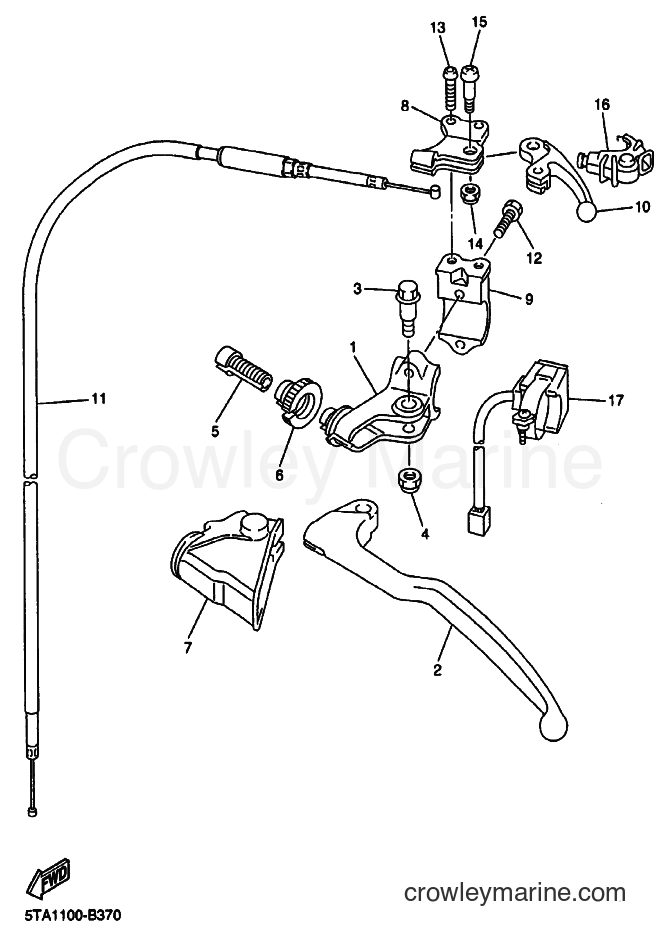 2004 Dirt Bike YZ250F - YZ250F (5XC2) [040] - HANDLE SWITCH & LEVER