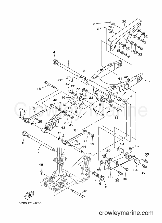 2010 Cruiser XV1700PC - XV1700PC (2D8J) [010] - REAR ARM & SUSPENSION