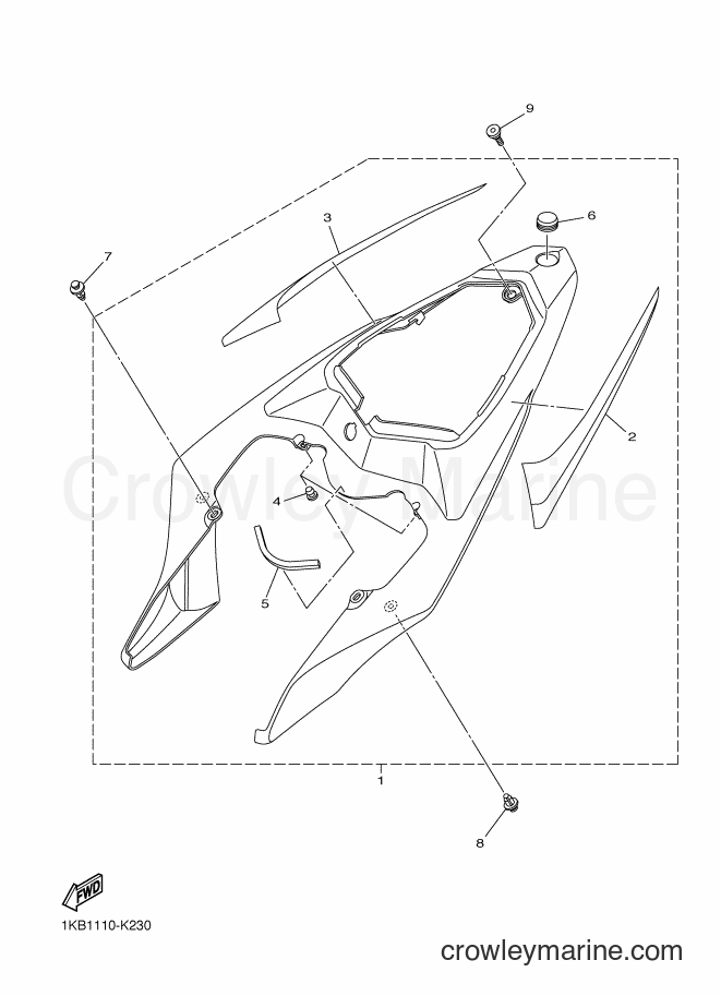 Yamaha Motors YZF-R1 (1KB2) [010] - SIDE COVER