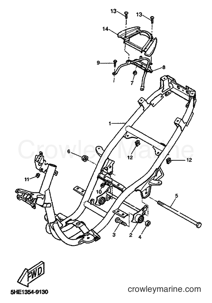 1999 Scooter YQ50 - YQ50 (5KF1) [010] - FRAME