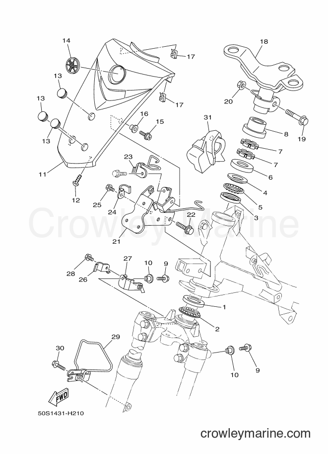 2011 Scooter T110LS - T110LS (50S3) [010] - STEERING