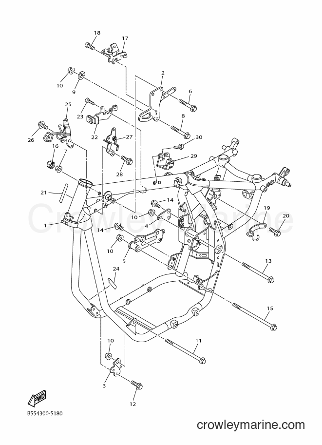 Yamaha Motors XVS950CUD-A (BS54) [010] - FRAME