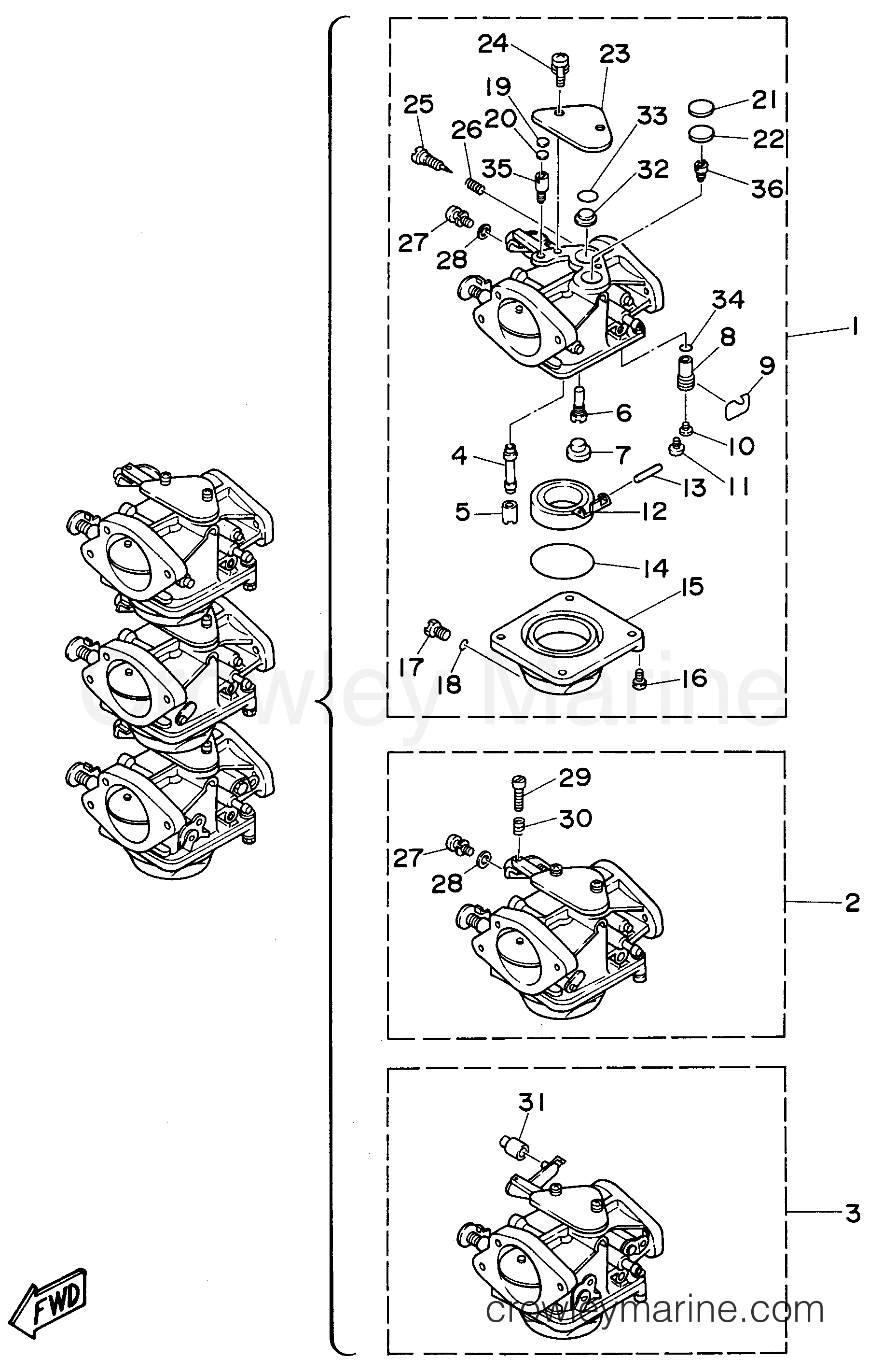 Yamaha Motors E60MLHW - CARBURETOR