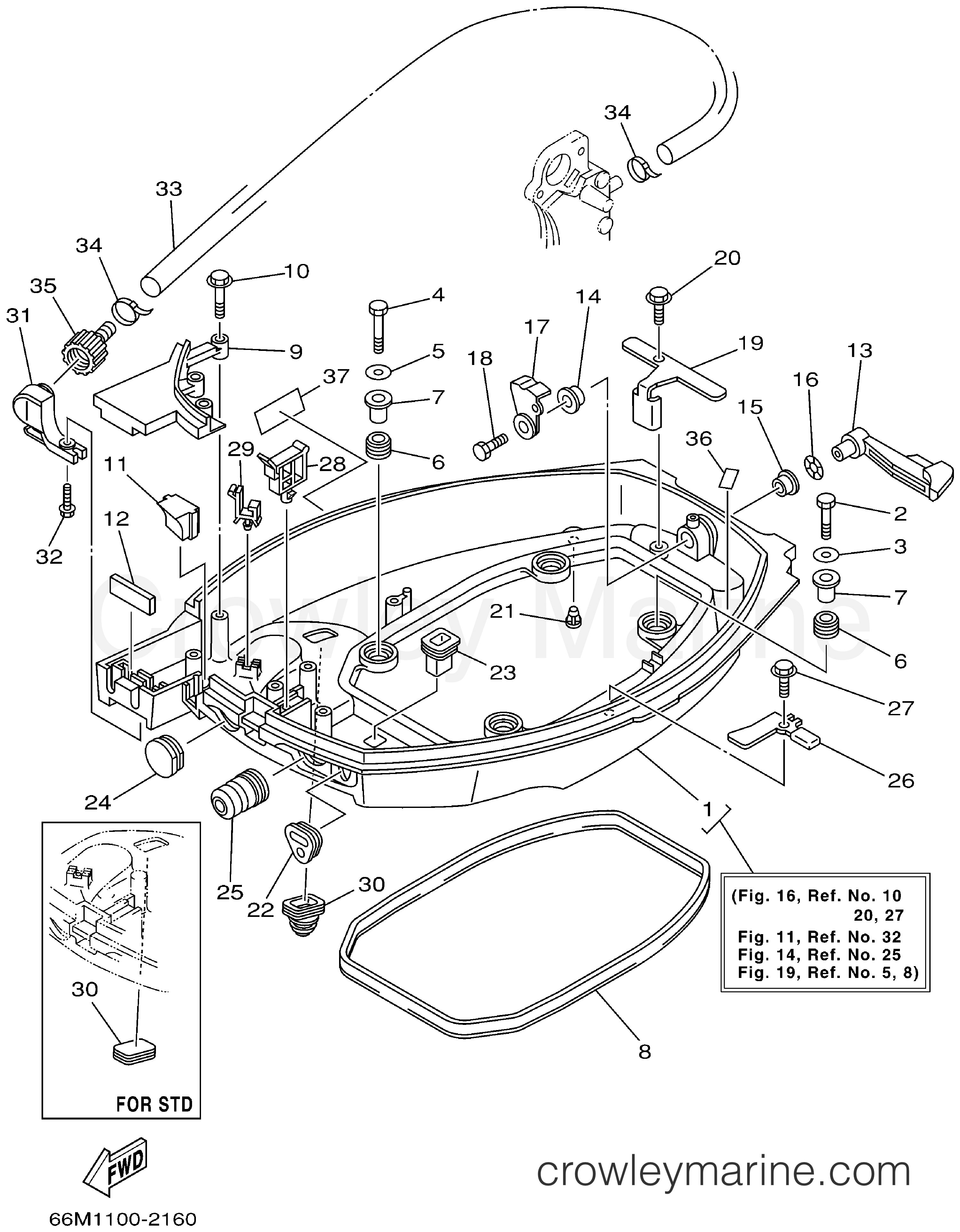 Yamaha Motors F15MLHA - BOTTOM COWLING