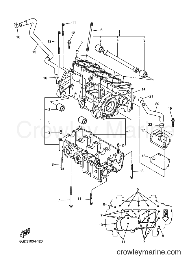 Yamaha Motors RX10RS (8GU2) [010] - CRANKCASE