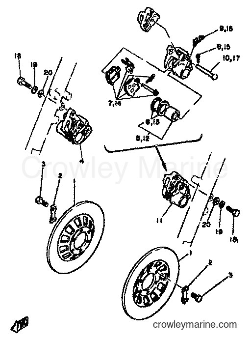 1982 Street Bike RD350LC - RD350LC (4L0) [999] - FRONT BRAKE CALIPER