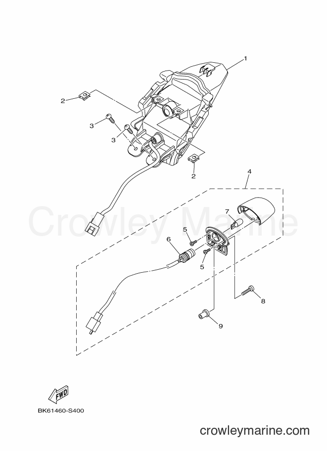 2017 Street Bike YZF155 - YZF155 (B9B2) [010] - TAILLIGHT