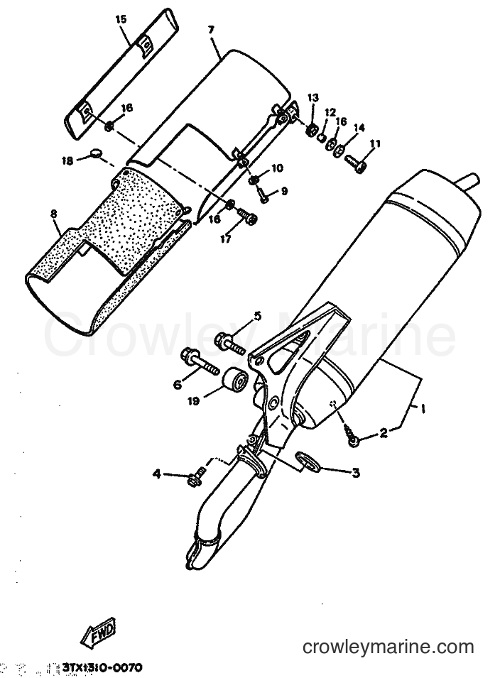 1992 Scooter CW65 - CW65 (4GP1) [999] - EXHAUST