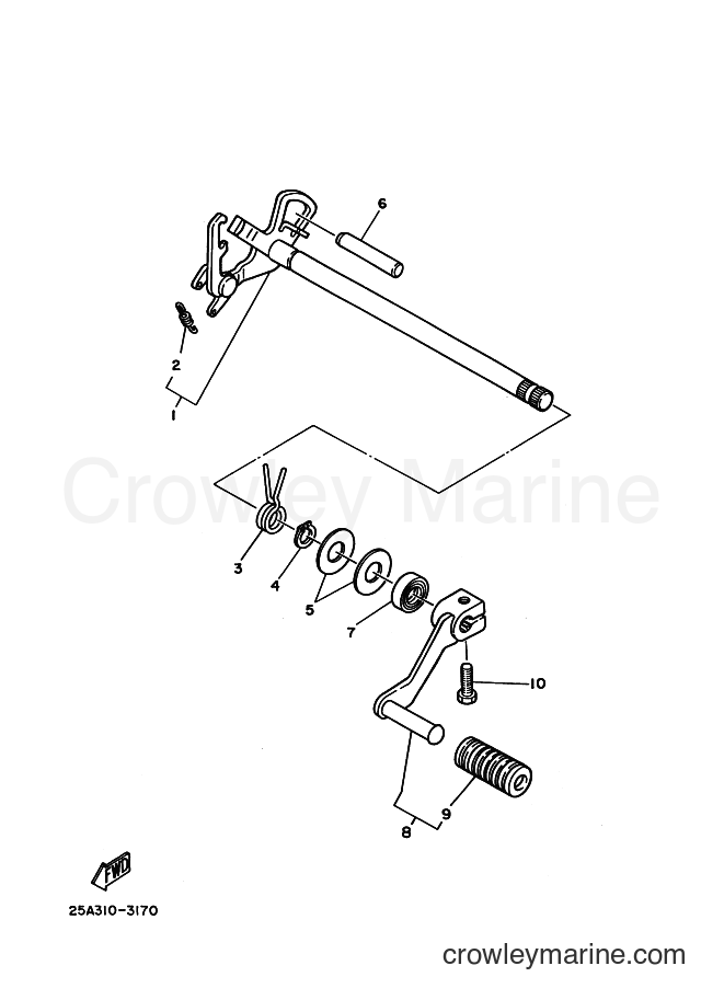 2001 Dirt Bike TW125 - TW125 (5EK5) [110] - SHIFT SHAFT